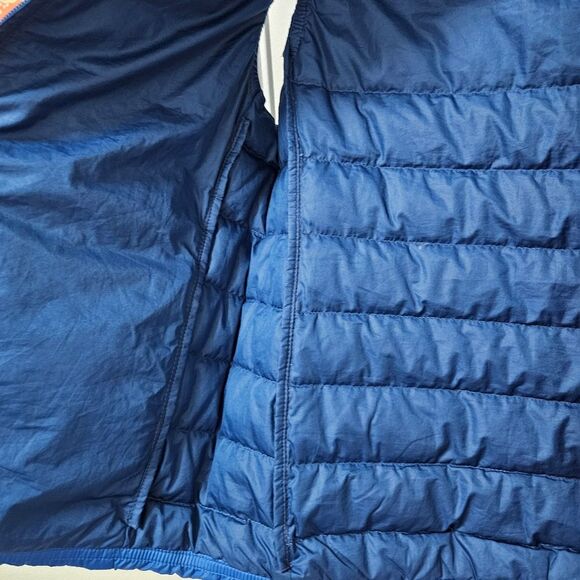 Rei Co-Op Down Vest Youth Medium Blue Puffer Quilted Hiking Full Zip Pockets EUC - Picture 8 of 9